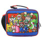 Lunch bag with colorful character design on a white background