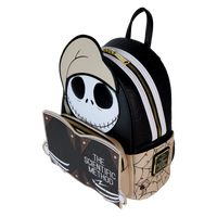 Nightmare Before Christmas Scientific Method Jack Mini Backpack by Loungefly with glow-in-the-dark accents and whimsical details.