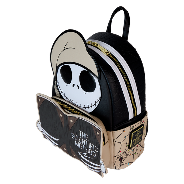 Nightmare Before Christmas Scientific Method Jack Mini Backpack by Loungefly with glow-in-the-dark accents and whimsical details.