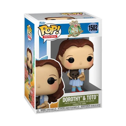 Funko Pop! packaging featuring Dorothy and Toto from The Wizard of Oz