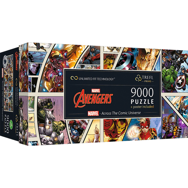 Trefl Prime 9000 Piece Puzzle - Marvel - Across the Comic Universe - Leo's Treasure Box