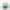 Yellow and blue character with large eyes on a white tiled background