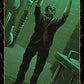 Card titled 'The Fool' with a person reaching upwards in a dark, industrial setting.