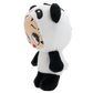 A Betty Boop plush toy dressed in a panda costume, featuring a white plush body with black ears, eyes, and paws, and a visible Betty Boop face peeking out from the hood.