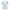White plush dog toy with blue accents on a white background