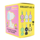 Box of Peanuts mystery plush bag charm with cartoon characters and colorful design.