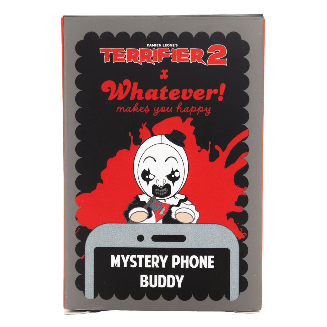 Whatever Makes You Happy Terrifier 2 Mystery Box Art the Clown Phone Buddies