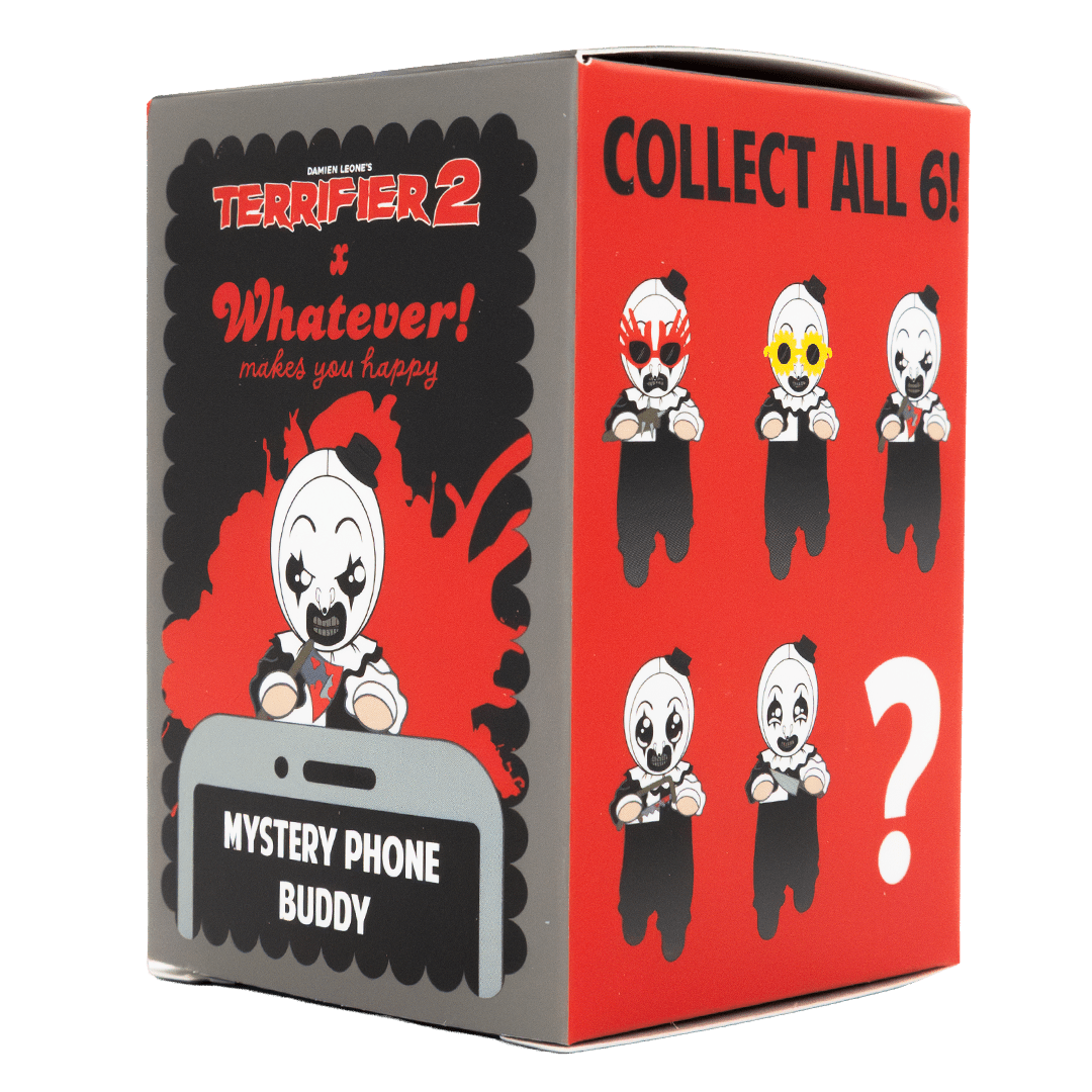 Whatever Makes You Happy Terrifier 2 Mystery Box Art the Clown Phone Buddies
