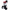 A plush toy character styled like a horror clown or zombie, featuring a white body, black clothing and hat, red jagged eye patches, and a distressed black-and-white face.