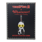 Terrifier 2 x Whatever! Mystery Plush Bag Charm product box on a white background. The box is black with red and white text and features an illustration of a clown-like character holding a plush.