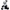 A plush doll styled like a split black-and-white character, seated against a plain white background. The doll has a white head with a black embroidered horror face, black hair tufts, a white ruffled collar, a black torso, and black-and-white limbs.