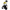 A plush toy character with a white and black clown-like outfit, a black top hat, and a large yellow sunflower over one eye, shown on a plain white background.