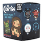 Box of 'The Cryptids' mystery plush bag charm with character illustrations on a dark blue background.