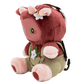 Plush toy with a backpack on a white background