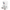 Plush toy resembling a character with a white body, gray limbs, and blue eyes on a white background