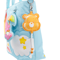 teddy bear keychain on a white background