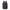 Black backpack with a design resembling a face on a white background