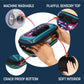 Product packaging with features highlighted on a blue background