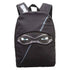 Black backpack with eye design on a white background