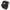 Black backpack with compartments and items inside on a white background