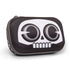 Black and white skull-shaped case on a white background