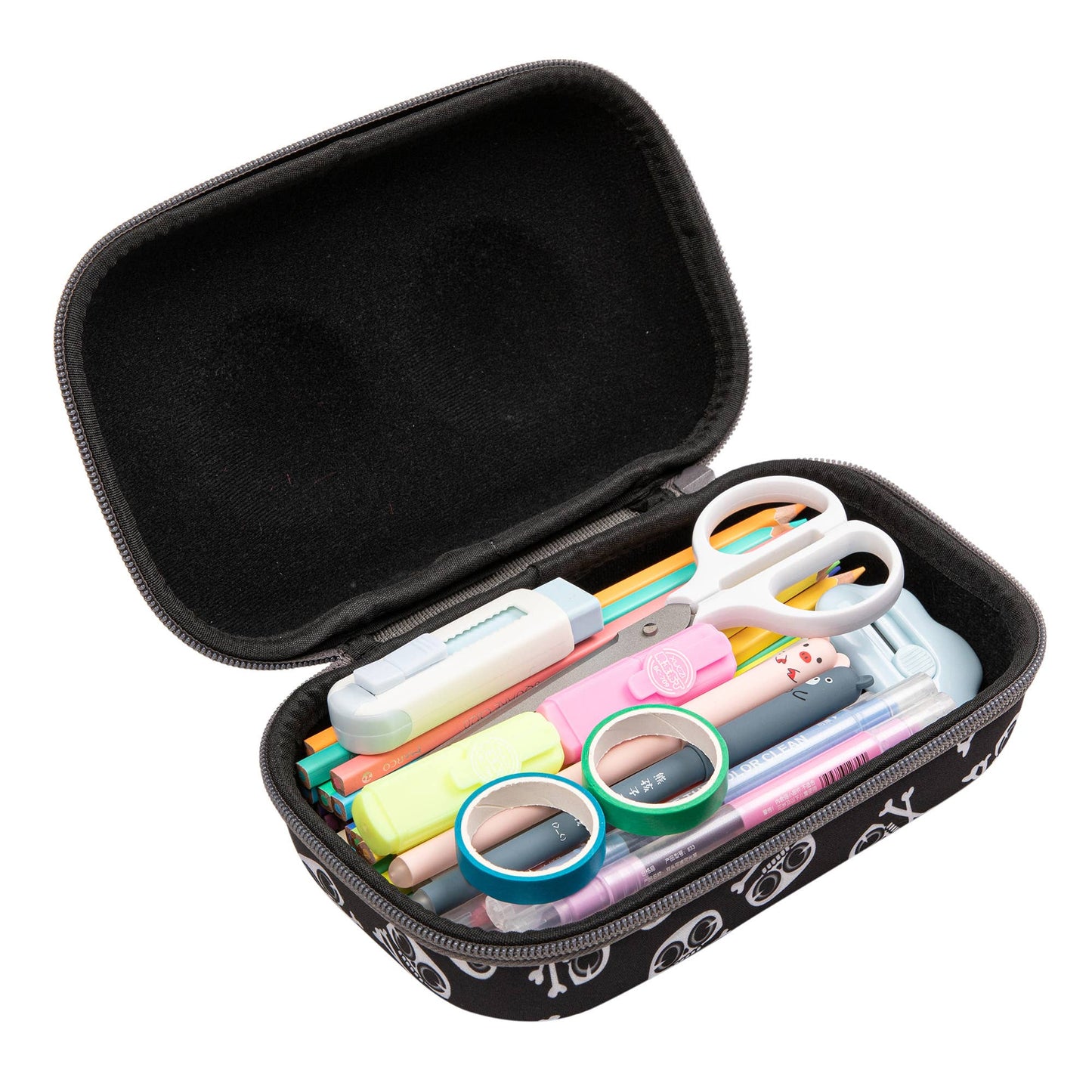 ZIPIT Skull Storage Box, Pencil Case for Kids