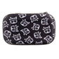 Black case with white skull and crossbones pattern on a white background