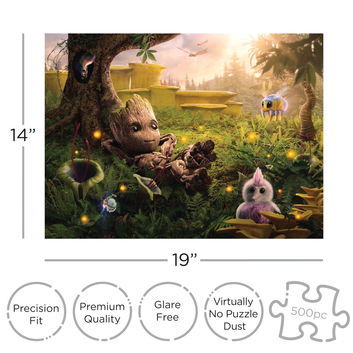 Marvel Guardians of the Galaxy Baby Groot 500 Piece Jigsaw Puzzle - Leo's Treasure Box
