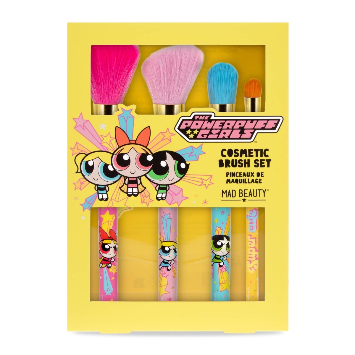 Powerpuff Girls Cartoon Cute Cosmetic Brush Set | Mad Beauty - Leo's Treasure Box