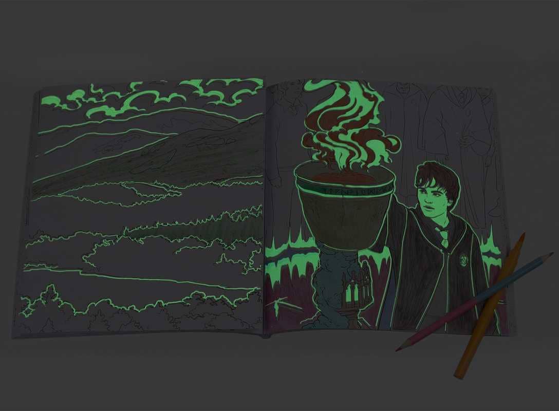 Harry Potter Glow in the Dark Coloring Book by Editors of Thunder Bay Press