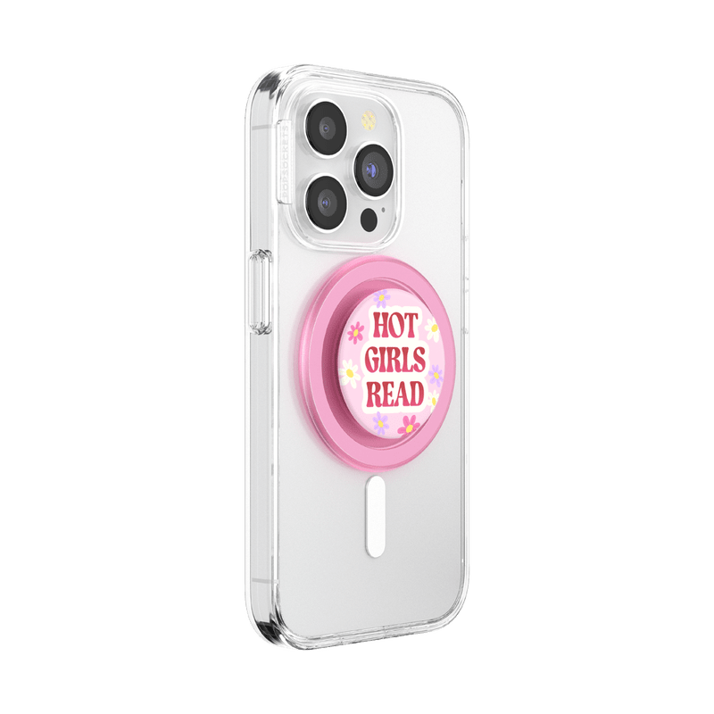 PopSockets MagSafe Phone Grip - Hot Girls Read Pink - Leo's Treasure Box
