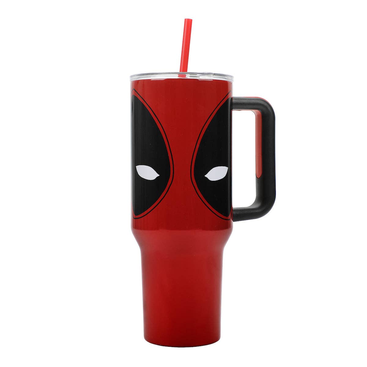 Deadpool stainless tumbler with handle – bold Marvel hydration cup