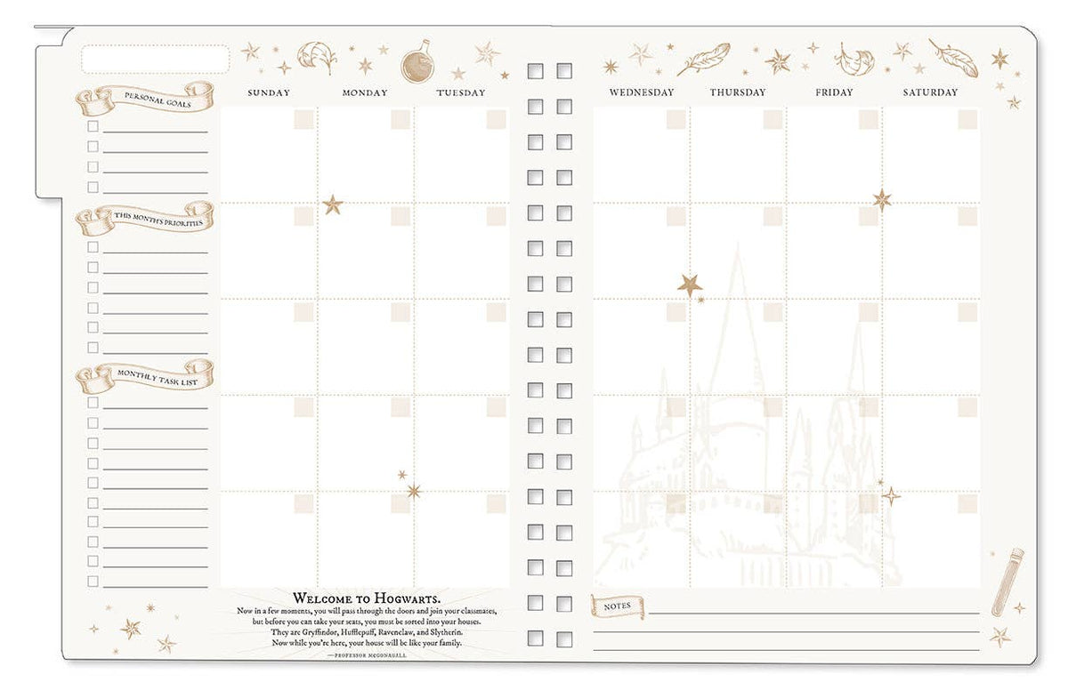 Harry Potter: Hogwarts Teacher's 12-Month Undated Planner