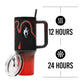 Ghost Face 40 oz tumbler with handle – perfect for Halloween lovers