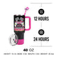 40 oz Hello Kitty tumbler with handle and straw cover – adorable hydration