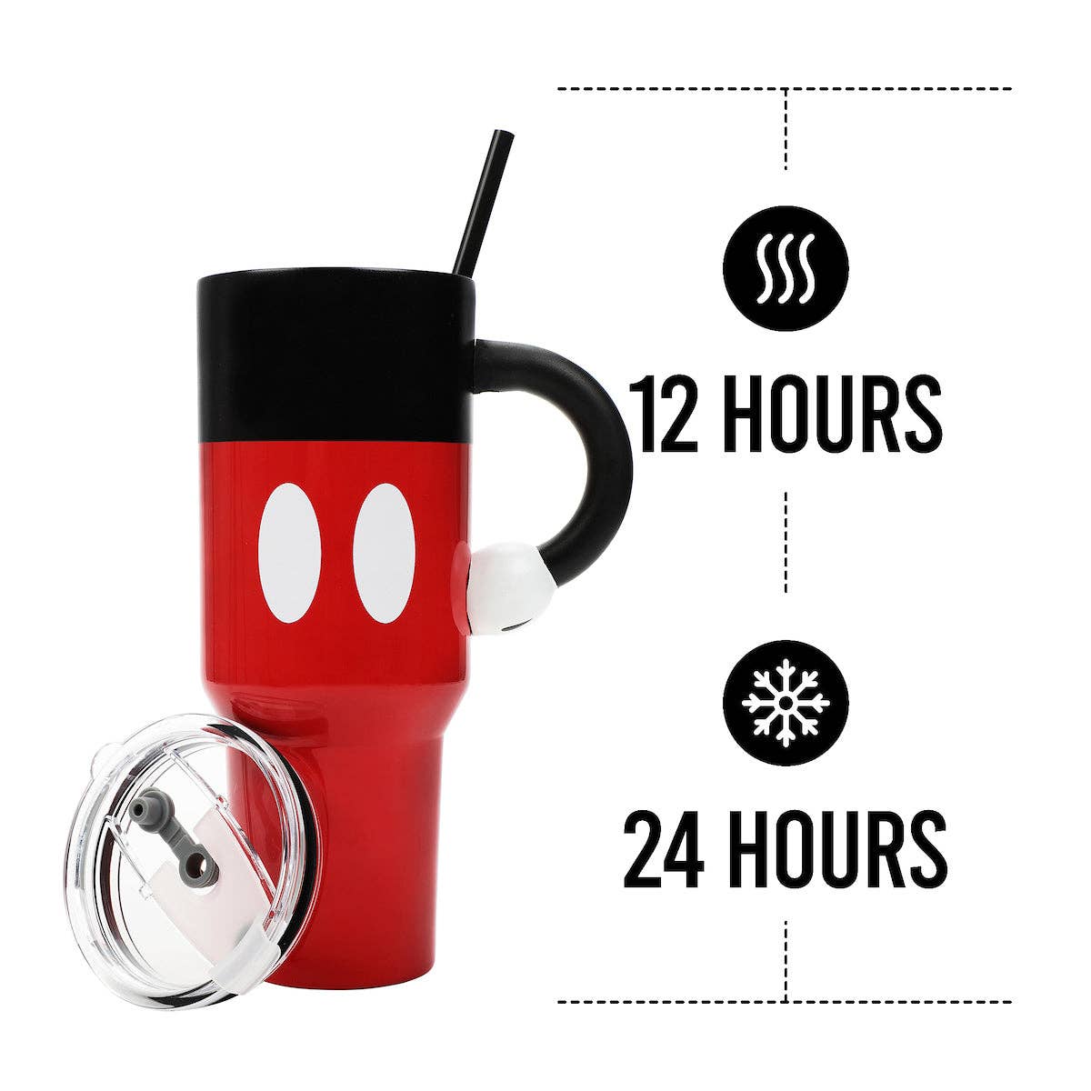 Disney Mickey 40 oz travel cup – sculpted ears handle and insulated design
