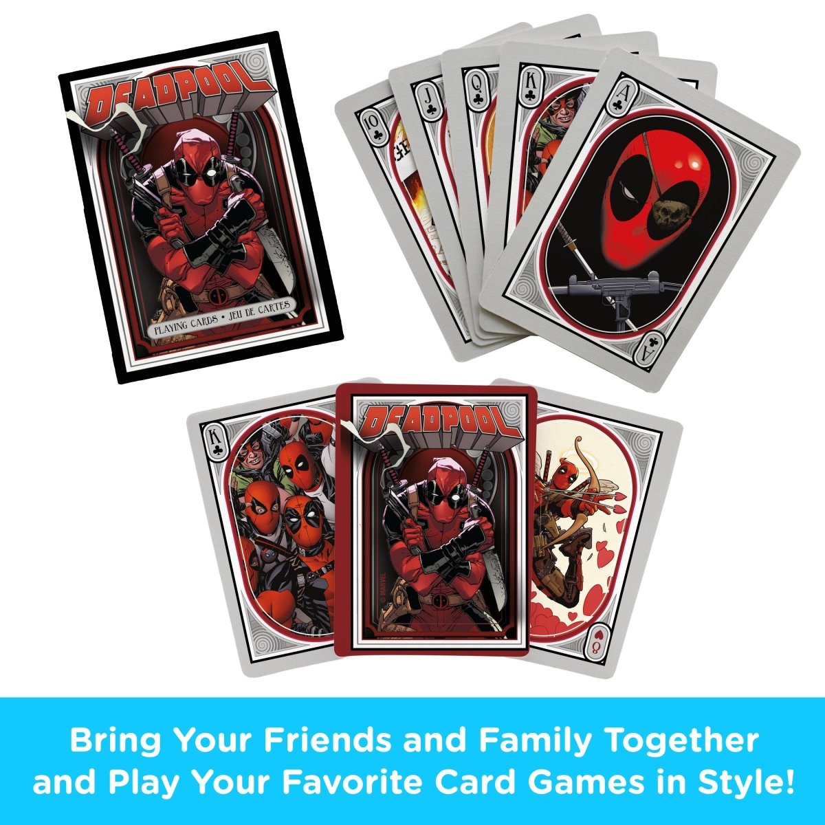 Stylish Deadpool Nouveau playing cards – Marvel artwork with attitude