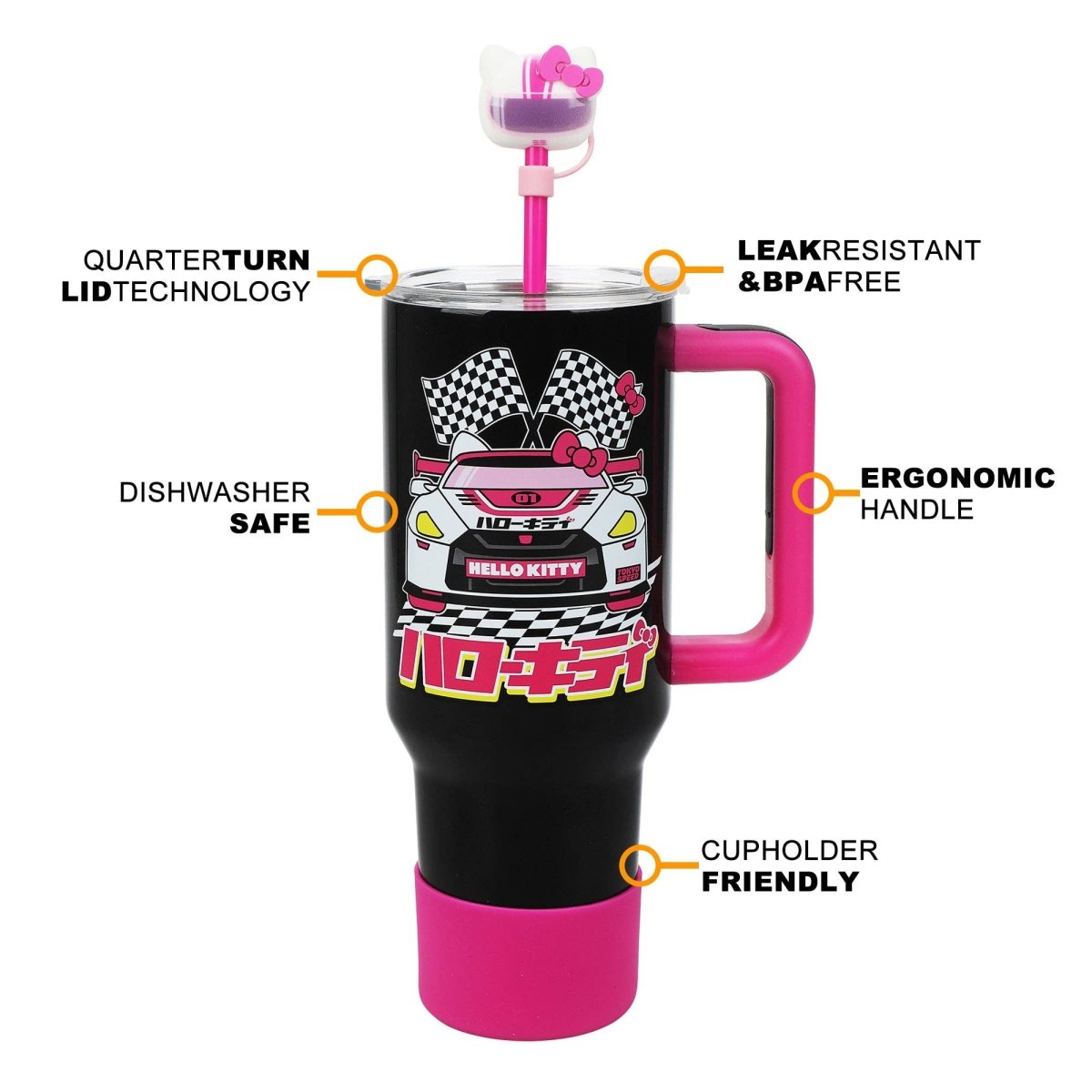 Hello Kitty pink and red Tokyo Speed tumbler – Sanrio collectible drinkware
