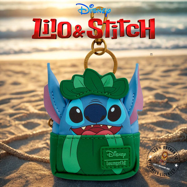Loungefly Disney Hulu Stitch Mini Backpack Charm Keychain - Leo's Treasure Box