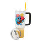 Stitch 40 oz stainless tumbler for Disney lovers – tropical floral design