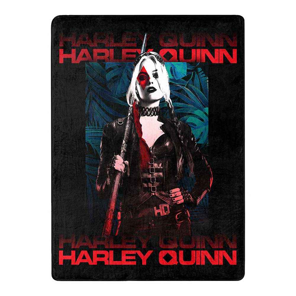 Suicide Squad 2 Tropical Floral Silk Touch Throw 46x60
