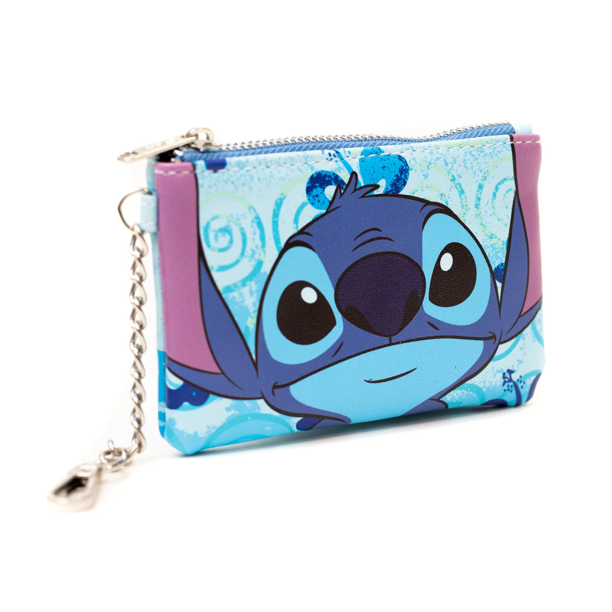 Disney Lilo and Stitch Floral Blues Vegan Leather Bag and Coin Pouch Combo