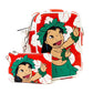 Disney Lilo and Stitch Lilo Hula Pose and Dress Print Red Vegan Leather Bag and Coin Purse Combo