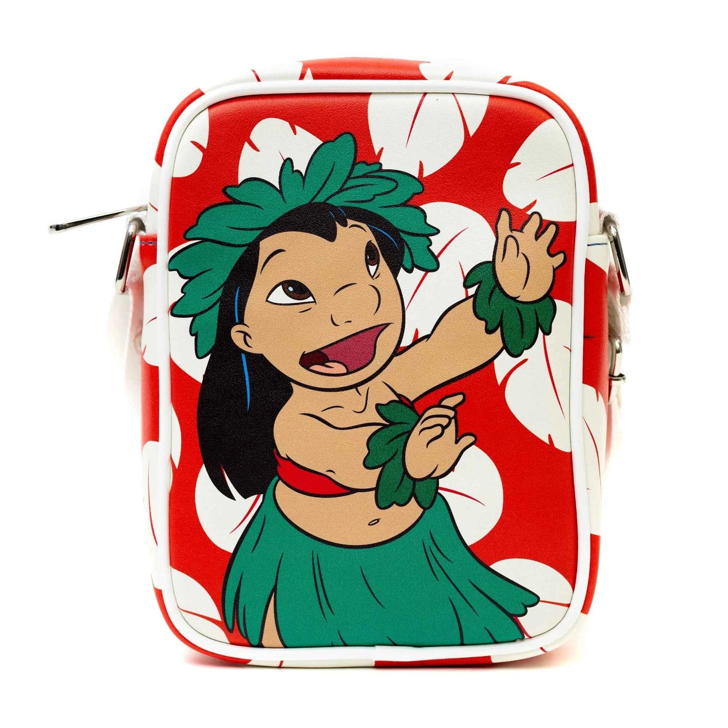 Disney Lilo and Stitch Lilo Hula Pose and Dress Print Red Vegan Leather Bag and Coin Purse Combo