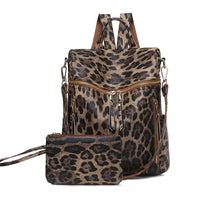 Liza Vegan Leather Backpack Bag 2pc Set
