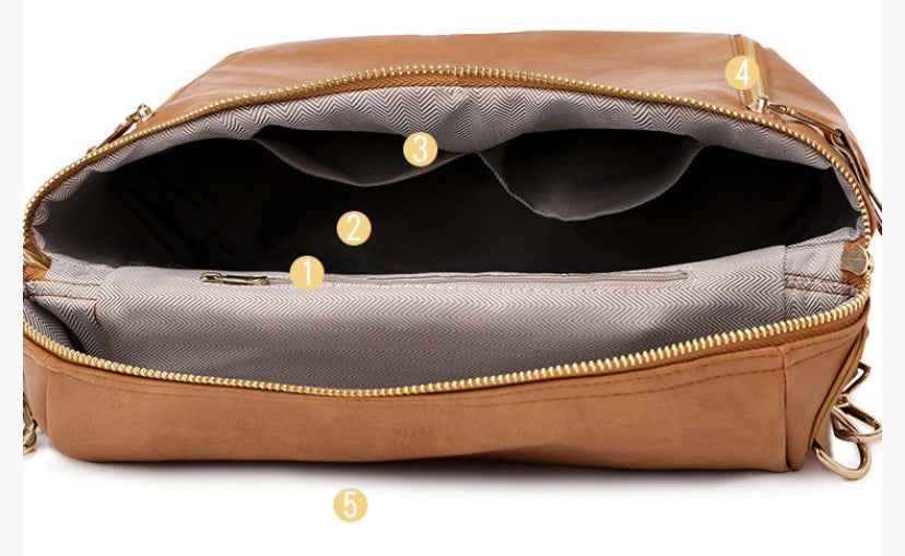 Liza Vegan Leather Backpack Bag 2pc Set