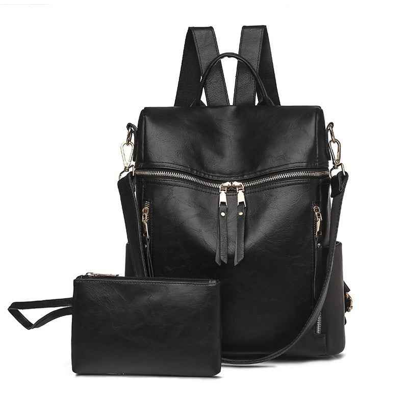 Liza Vegan Leather Backpack Bag 2pc Set