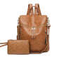 Liza Vegan Leather Backpack Bag 2pc Set