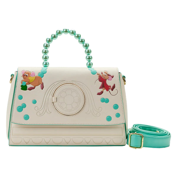 Loungefly Disney Cinderella Gus and Jaq Bead Handle Crossbody Bag