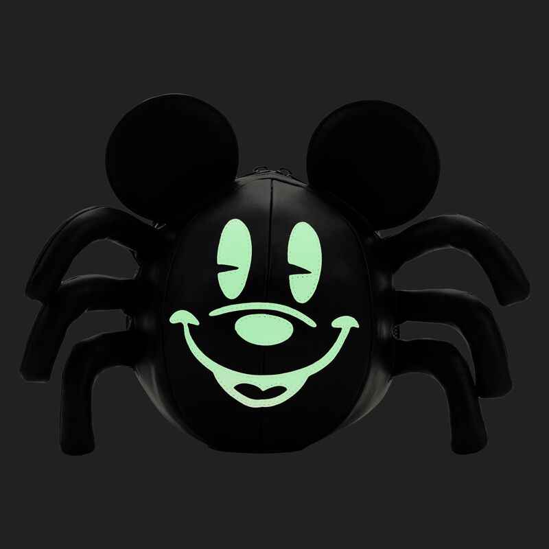 Loungefly Disney Stitch Shoppe Mickey Mouse Glow Spider Crossbody